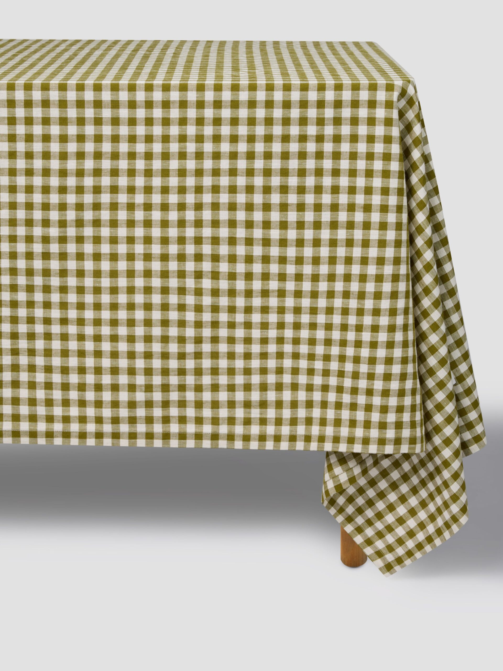Linen-Blend-Table-clothBotanical-Green-GinghamTABLECLOTH