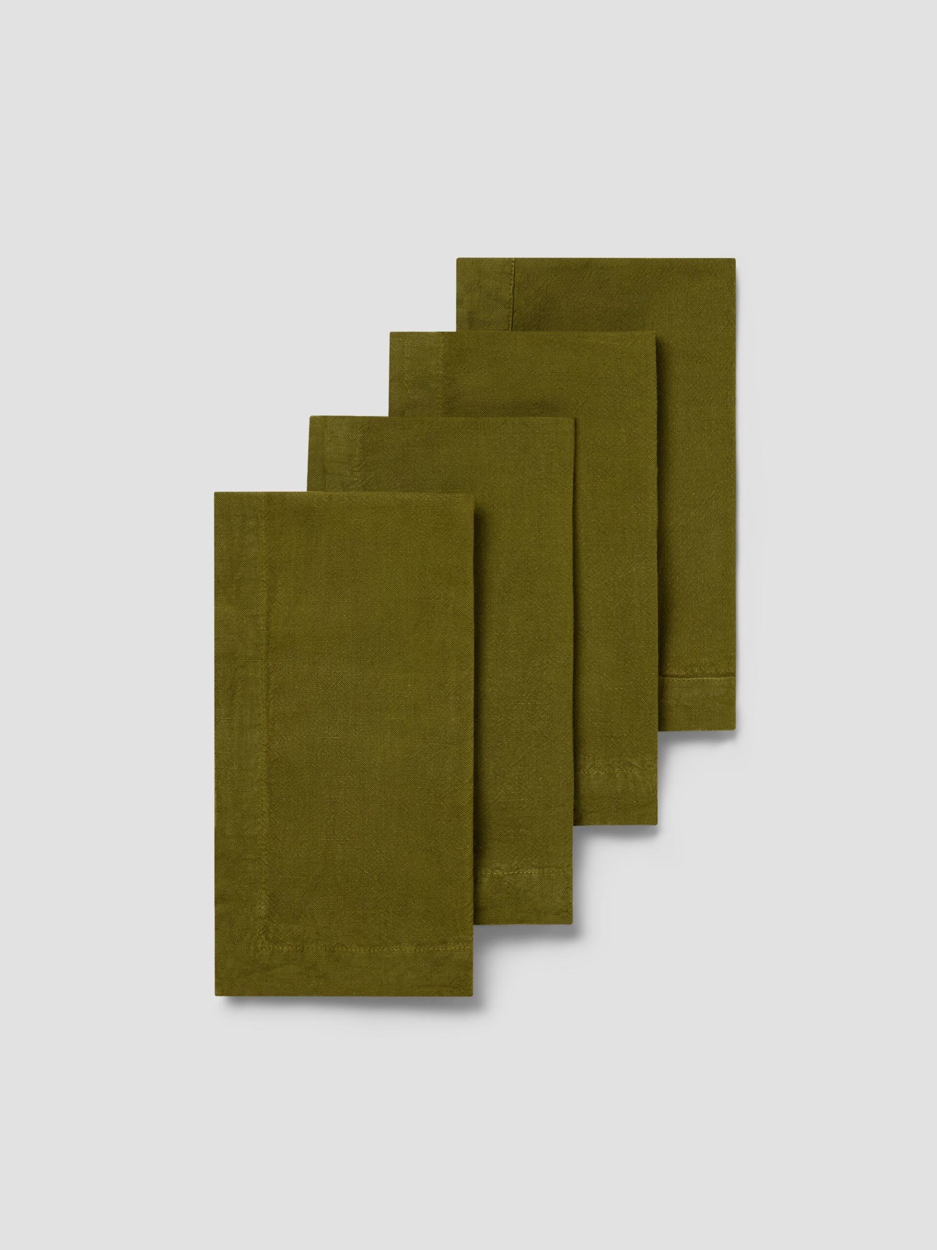 PLAIN-LINEN-BLEND-TABLEWARE-NAPKINSBOTANICAL-GREENGROUP