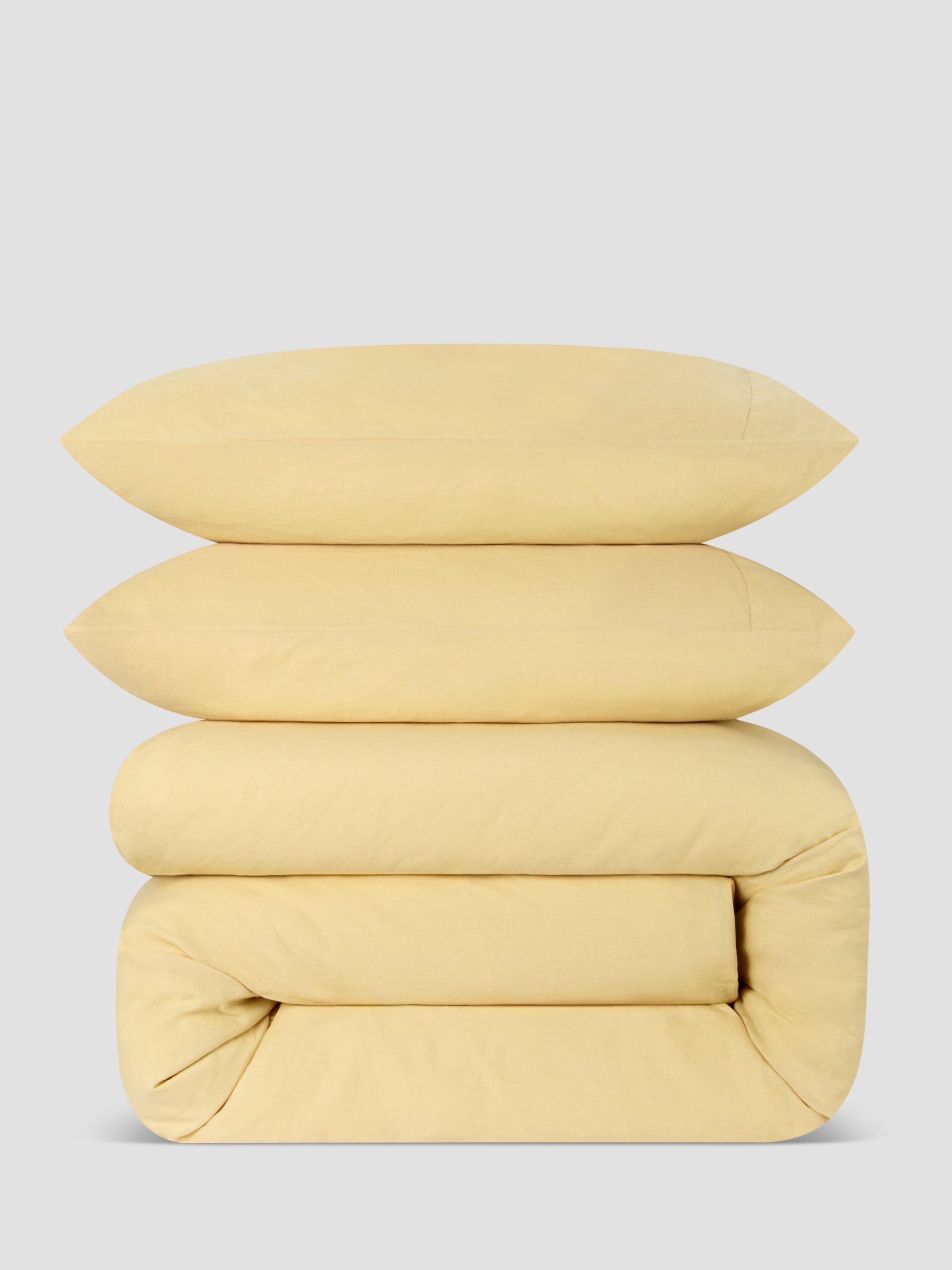 PLAINLINENBLENDBEDDINGBUTTERYELLOWDuvetSet