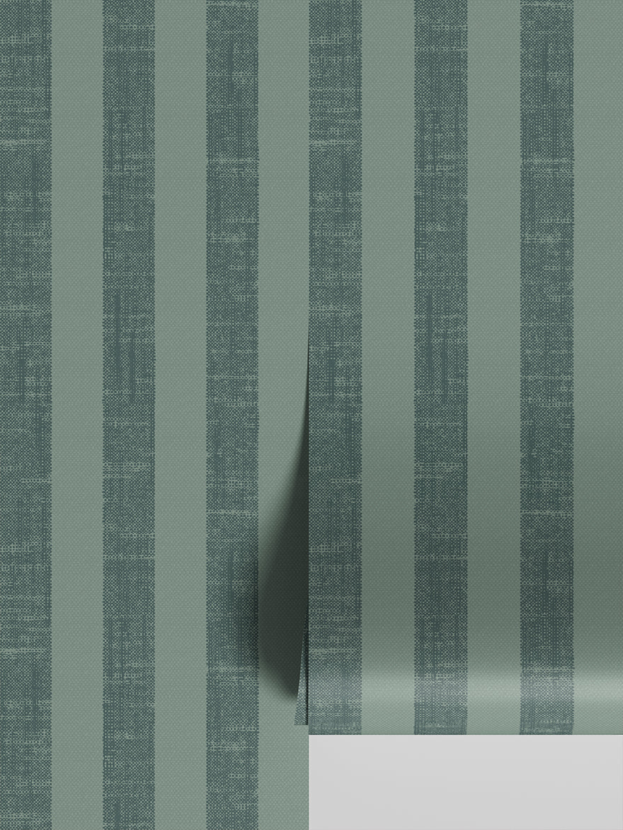 PineGreenPembrokeStripeWallpaper-Roll