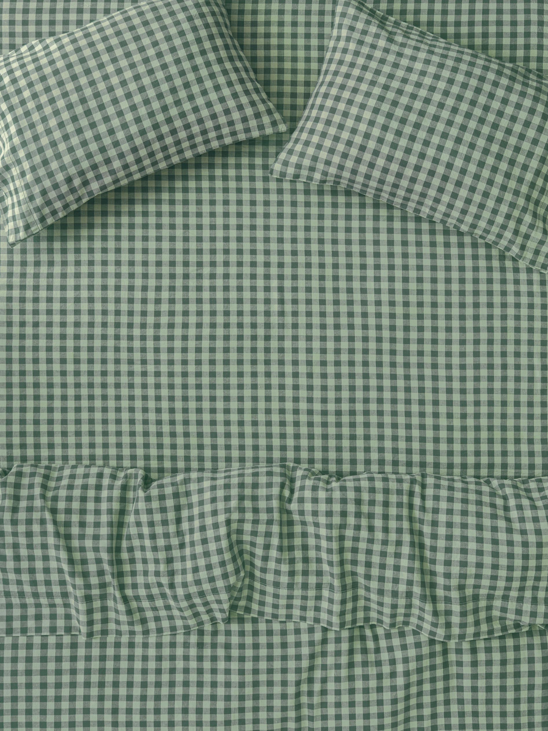 Pine_Green_Pembroke_Gingham_Linen_Blend_Fitted_Sheet_1